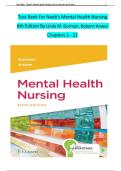 Test Bank for Mental Health Nursing&comma; 6th Edition by Linda M&period; Gorman & Robynn Anwar &ndash; Complete All Chapters with Correct Answers &lpar;Latest 2025 Updates&rpar;