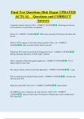 Bob Hogue   Bundled Exam Questions WITH  CORRECT Answers