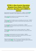 SFTRG 2&comma; Base Security Operations&comma;  Response Force Duties UPDATED     ACTUAL  Questions and CORRECT  Answers