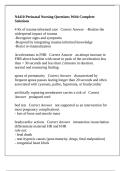 N4410 Perinatal Nursing Questions With Complete Solutions
