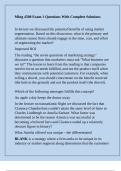 Mktg 4500 Exam 1 Questions With Complete Solutions