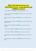 HIMT 2267  Bundled Exam Questions WITH  CORRECT Answers