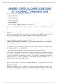 ABSITE Critical Care Questions & Correct Answers 2025 &ndash; Updated Exam Prep Guide