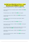 NATMI Test UPDATED ACTUAL   Exam  Questions and CORRECT Answers 