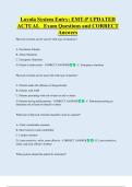 Loyola System Entry&colon; EMT-P UPDATED  ACTUAL   Exam Questions and CORRECT  Answers 