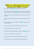PEBLO Test UPDATED ACTUAL Exam  Questions and CORRECT Answers