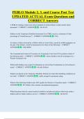 PEBLO Module 2&comma; 3&comma; and Course Post Test  UPDATED ACTUAL Exam Questions and  CORRECT Answers