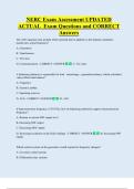 NERC Exam Assessment UPDATED  ACTUAL  Exam Questions and CORRECT  Answers