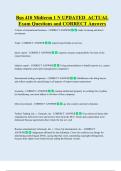 Bus 410 Midterm 1 N UPDATED  ACTUAL    Exam Questions and CORRECT Answers
