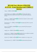 BUS 410 Test 1 Review UPDATED   ACTUAL   Exam Questions and CORRECT  Answers