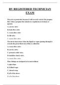 RV REGISTERED TECHNICIAN EXAM QUESTIONS AND ANSWERS 2025