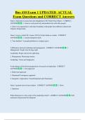 BUS 410   Bundled Exam Questions WITH  CORRECT Answers