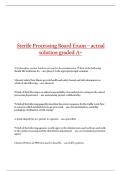 Sterile Processing Board Exam &ndash; actual solution graded A&plus;