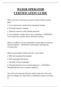 WATER OPERATOR CERTIFICATION GUIDE QUESTIONS AND ANSWERS 2025