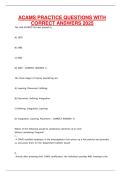 ACAMS Practice Questions with Correct Answers 2025 &ndash; Updated Exam Prep Guide