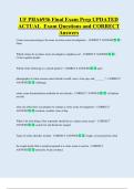 UF PHA6936 Final Exam Prep UPDATED  ACTUAL  Exam Questions and CORRECT  Answers 