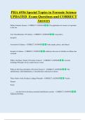 PHA6936    Bundled Exam Questions WITH  CORRECT Answers
