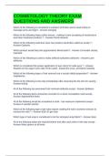 COSMETOLOGY THEORY EXAM QUESTIONS AND ANSWERS