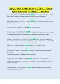 ABQUARP UPDATED  ACTUAL  Exam  Questions and CORRECT Answers