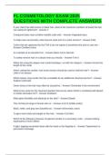 FL COSMETOLOGY EXAM 2025 QUESTIONS WITH COMPLETE ANSWERS