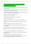 FL COSMETOLOGY STATE BOARD REVIEW EXAM Q&A