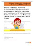 Business Relationship Management  Professional BRMP Certification Practice  Predictor Exam &lpar;New&rpar;REAL  Final Exam  2025&sol;2026 Complete All Verified Questions  And Correct Detailed Answers &lpar;Rationales&rpar;  &vert;Already Graded A&plus;&vert;&vert;Brand New Updated  Version   