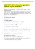 C207 WGU OA multi choice questions verified to pass 2025&sol;2026