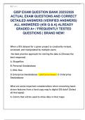 GISP EXAM QUESTION BANK 2025&sol;2026  ACTUAL EXAM QUESTIONS AND CORRECT  DETAILED ANSWERS &lpar;VERIFIED ANSWERS&rpar;  ALL ANSWERED &lbrace;450 Q & A&rcub; ALREADY  GRADED A&plus; &sol; FREQUENTLY TESTED  QUESTIONS &vert; BRAND NEW&excl; 