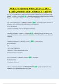 NUR 471 Midterm UPDATED ACTUAL   Exam Questions and CORRECT Answers