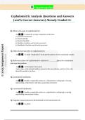 Cephalometric Analysis Questions and Answers  &lpar;100&percnt; Correct Answers&rpar; Already Graded A&plus; 