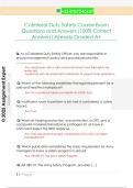 Collateral Duty Safety Course Exam  Questions and Answers &lpar;100&percnt; Correct  Answers&rpar; Already Graded A&plus; 