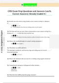 CPSI Exam Prep Questions and Answers &lpar;100&percnt;  Correct Answers&rpar; Already Graded A&plus; 