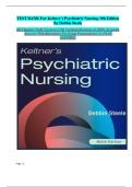 Test Bank For Keltner's Psychiatric Nursing&comma; 9th Edition By Debbie Steele &vert;9780323791960&vert; All Chapters 1-36&vert; LATEST 2025