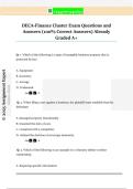 DECA-Finance Cluster Exam Questions and  Answers &lpar;100&percnt; Correct Answers&rpar; Already  Graded A&plus; 