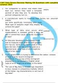 C207 Data Driven Decision Making OA Questions with complete solution 2025