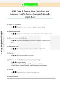 LMRT Core & Patient Care Questions and  Answers &lpar;100&percnt; Correct Answers&rpar; Already  Graded A&plus;