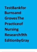 Test Bank for Burns and Grove&rsquo;s the Practice of Nursing Research 9th Edition