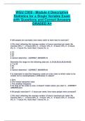 WGU C955 - Module 4 Descriptive Statistics for a Single Variable Exam with Questions and Correct Answers Latest 2025-2026 GRADED A&plus;