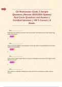 CA Wastewater Grade 3 Sample Questions &lpar;Newest 2025&sol;2026 Update&rpar; Real Exam Questions and Answers &vert; Certified Solutions &vert; 100 &percnt; Correct &vert; A Grade&period;        Quiz&lowbar;&lowbar;&lowbar;&lowbar;&lowbar;&lowbar;&lowbar;&lowbar;&lowbar;&lowbar;&lowbar;&lowbar;&lowbar;&lowbar;&lowbar;&lowbar;&lowbar;&quest; Fluffy white foam indicates low aerator solids concentration&comma; while leathery br