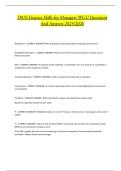 D076 Finance Skills for Managers WGU 