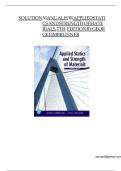 Solution manual for applied statics and strength of materials 7th edition by george limbrunner stamped