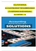 Solution Manual for Accounting What The Numbers Mean&comma; 13th Edition By David Marshall &vert; Verified Chapter's 1 - 16 &vert; Complete Newest Version&period;