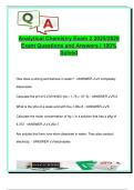 Analytical Chemistry Exam 2 Prep 2025&sol;2026 &ndash; 100&plus; Solved Questions on Acids & Bases&comma; Buffers&comma; Equilibria&comma; Precipitation&comma; Activity&comma; and Gravimetric Analysis