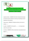 ANALYTICAL CHEMISTRY COMPLETE EXAM PACKAGE DEAL