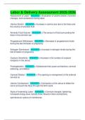 Labor & Delivery Assessment 2025-2026
