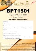 BPT1501 Assignment 4 &lpar;COMPLETE ANSWERS&rpar; Semester 2 2025 - DUE 8 September 2025