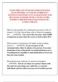 CLEET PRIVATE INVESTIGATOR LICENSING  EXAM 2025&sol;2026 &sol; ACCURATE CURRENTLY  TESTING EXAM WITH ACTUAL QUESTIONS AND  DETAILED ANSWERS WITH A STUDY GUIDE &sol;  EXPERT VERIFIED FOR GURANTEED PASS &sol;  LATEST UPDATE&period; 