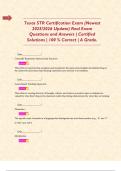Texas STR Certification Exam &lpar;Newest 2025&sol;2026 Update&rpar; Real Exam Questions and Answers &vert; Certified Solutions &vert; 100 &percnt; Correct &vert; A Grade&period;      
