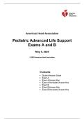 Pediatric Advanced Life Support Exams A and B&vert; Questions and Answers &vert; 2025&sol;2026 Updates &vert; 100&percnt; Correct&period;