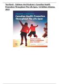 Test Bank - Edelman and Kudzma's Canadian Health Promotion Throughout the Life Span&comma; 1st Edition &lpar;Dames&comma; 2025&rpar;&comma; Newest Edition